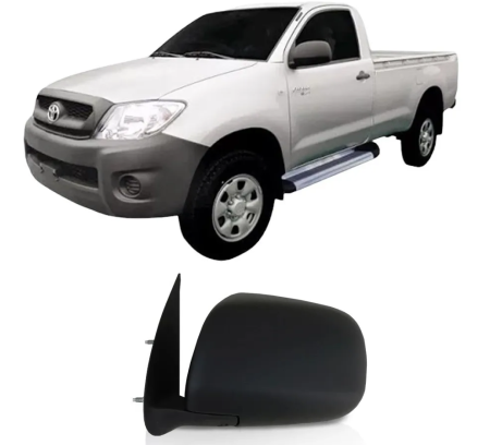 Retrovisor Hilux 2005 A 2015 Manual Preto Lado Esquerdo