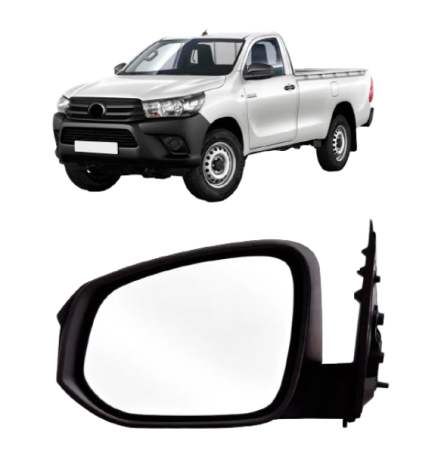 Retrovisor Hilux 2016 A 2024 Manual Preto Lado Esquerdo