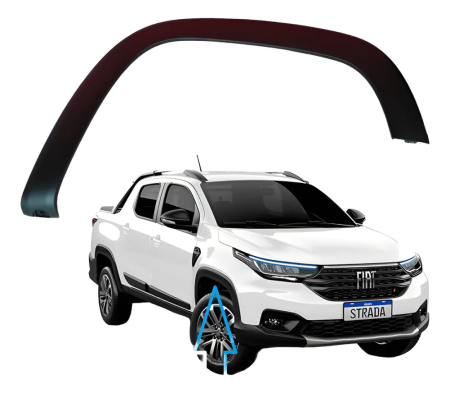 Moldura Paralama Strada 2020/2025 Dianteiro Direito (Carona)