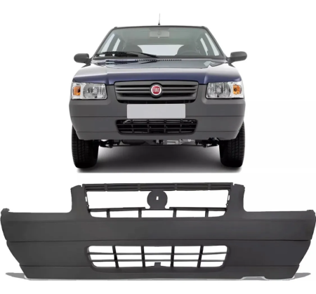Para-Choque Dianteiro Fiat Uno 2004/2011 (Cinza Texturizado | Sem Furo)