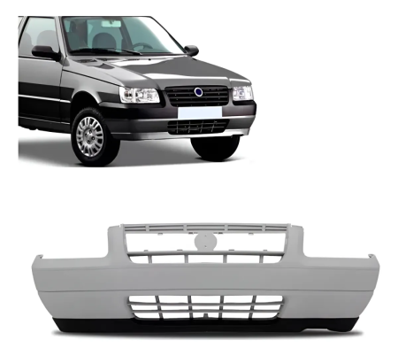 Para-Choque Dianteiro Fiat Uno 2004/2011 (Preto Texturizado | Com Primer Parcial | Sem Furo)