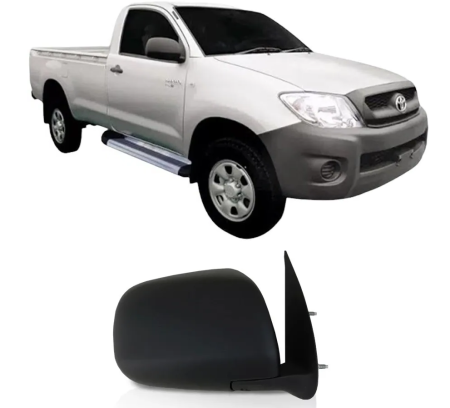 Retrovisor Hilux 2005 A 2015 Manual Preto Lado Direito