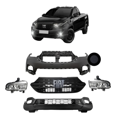 Kit Frente Fiat Strada 2020 a 2025 Texturizado